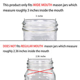 [Wide Mouth ONLY] SheeChung 2 Pack Mason Jar Toothbrush Holder Lid - Rustproof 304 Stainless Steel for Ball Mason Jar or Any Pint. Jar, Farmhouse Decor Bathroom Accessories Set - Black SheeChung