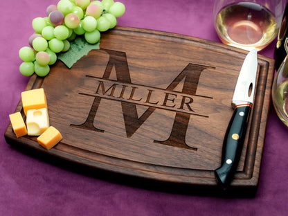 Straga Personalized Cutting Boards | Handmade Wood Engraved Charcuterie | Custom Wedding, Anniversary, Birthday or Family Reunion Gift for Chef or - WoodArtSupply