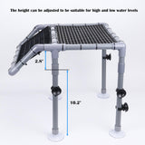 MLONDHSU Large Turtle Basking Platform, Standing Turtle Dock, DIY Basking Platform for Aquatic Turtles, Turtle Tank Accessories(Grey and Black) MLONDHSU