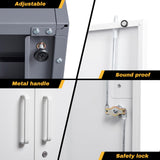 ZAOUS Garage Storage Cabinet, 72'' Tall Metal Storage Cabinets with Lock and 5 Adjustable Shelves for Home, Office, Warehouse, Grey & White ZAOUS