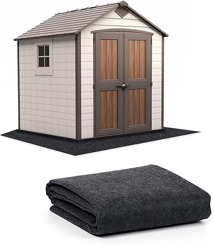 10 x 12 FT Outdoor Storage Shed Mat, Waterproof Storage Shed Flooring Mat, Anti-Slip Patio Furniture Floor Scratch Prevention Mat, Dustproof Outdoor Carport Mat Ahpuhtan