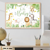 DVWIVGY 5D Diamond Painting Kits, Baby Shower Oh Baby Jungle Animals Diamond Art Kits for Kids, Animal Diamond Painting for Home Wall Decor 12 x 16 inch DVWIVGY