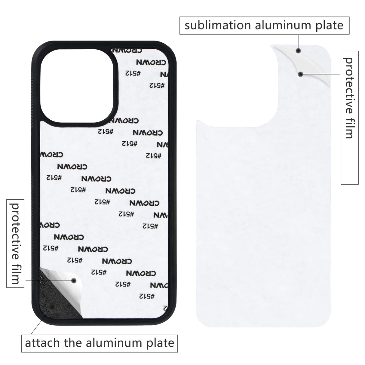 MAIKESUB 5 PCS Sublimation Phone Case for iPhone 13 6.1 Inch Sublimation Blanks Printable Blank Phone Cases Customized Phone Covers for DIY Soft Rubber Protective Shockproof Slim Case Anti-Slip MAIKESUB