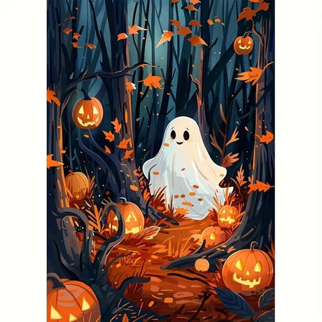 uuxsretaio Halloween Ghost Paint by Numbers Kit for Adults,Adult Paint by Number Kits on Canvas, Acrylic Paint by Number for Beginners for Presents Home Decor 16x20 Inch uuxsretaio