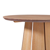Walker Edison Scandinavian Paneled-Wood Pedestal Base Round Top Dining Table, 48 Inch, Cerused White Walker Edison