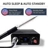 SEQURE MSS12 Pro 70W Digital Soldering Iron Station Kit, Auto Sleep & Calibration, °C/ºF Conversion, PD/DC Power Input, 4 Solder Iron Tips, LCD Display Welding Tool SEQURE