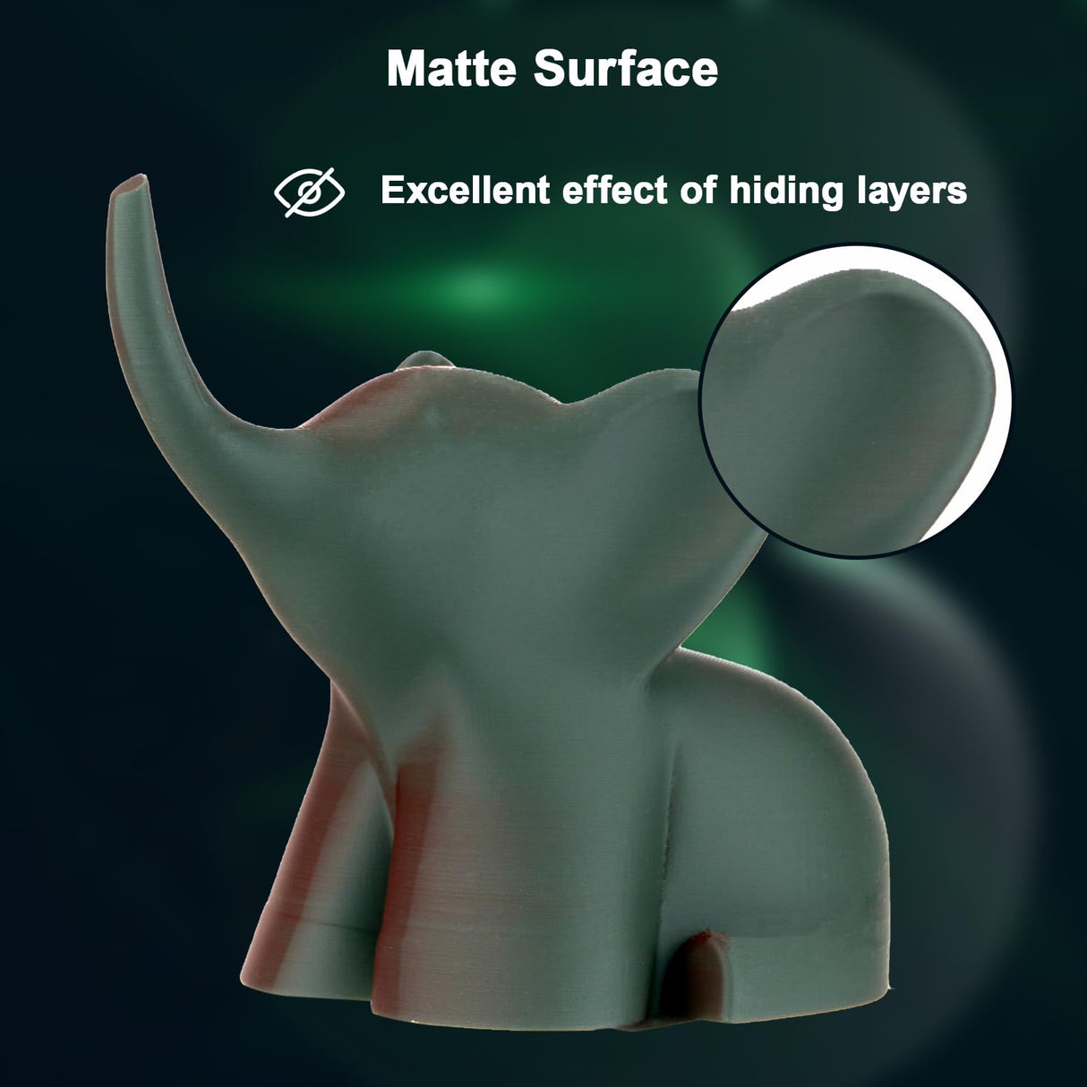 ERYONE Matte Dual Color PLA Filament 1.75 mm for 3D Printers,Accuracy +/- 0.03mm,1kg/ Spool(2.2lbs), Matte Green&Purple ERYONE