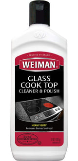 Weiman Glass Cooktop Heavy Duty Cleaner & Polish - Shines and Protects Glass/Ceramic Smooth Top Ranges with its Gentle Formula - 10 Oz., Clear Weiman