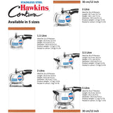 Hawkins 2 Litre Contura Pressure Cooker, Stainless Steel Inner Lid Cooker, Handi Cooker, Induction Cooker, Small Cooker, Silver (SSC20) HAWKINS