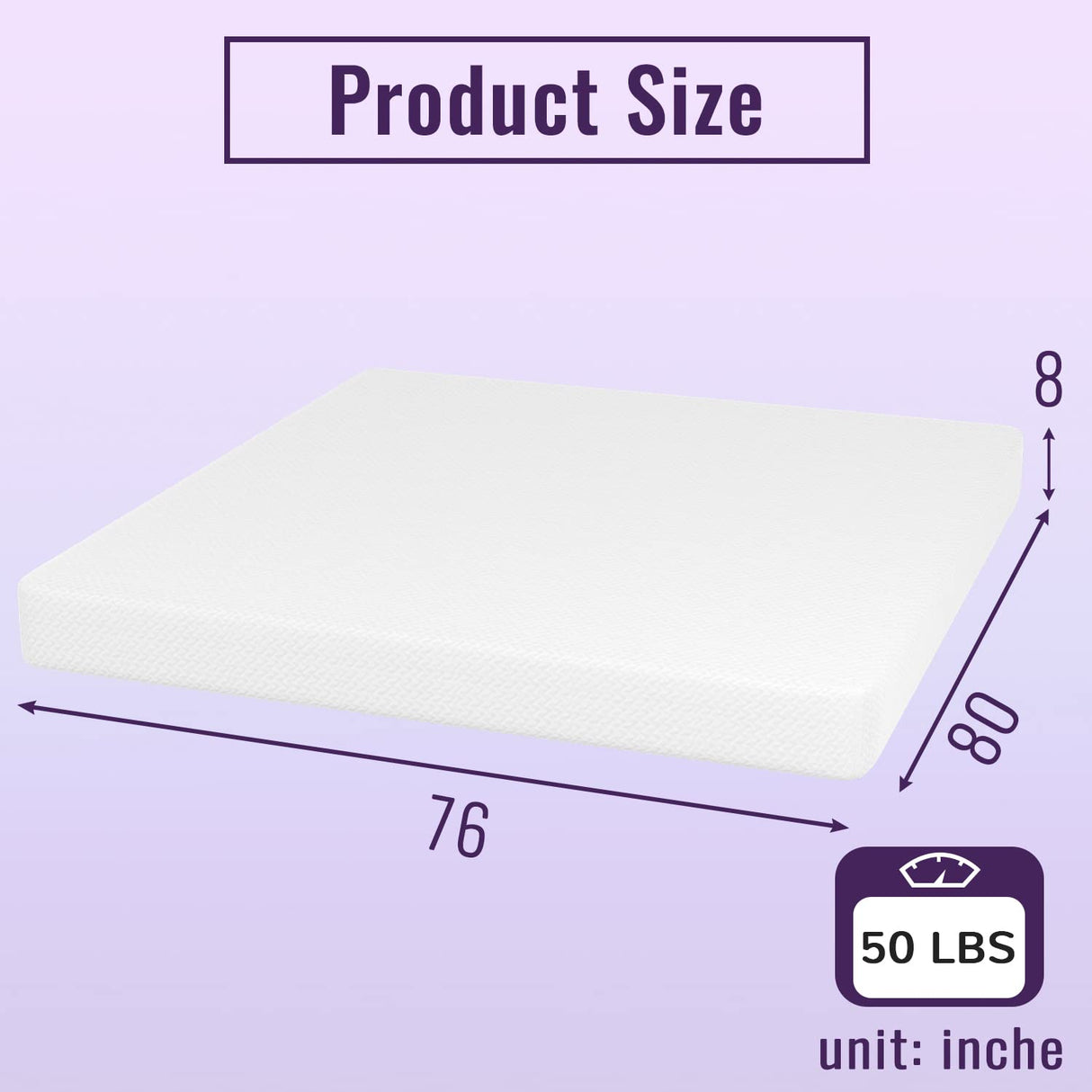 PayLessHere Memory Foam Mattress Cooling Gel Bamboo Charcoal Infused Mattress 8 inch Mattress CertiPUR-US Certified Breathable Bed Mattress Pressure Relief,Fiberglass Free,White King PayLessHere