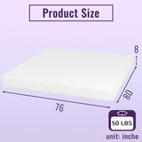 PayLessHere Memory Foam Mattress Cooling Gel Bamboo Charcoal Infused Mattress 8 inch Mattress CertiPUR-US Certified Breathable Bed Mattress Pressure Relief,Fiberglass Free,White King PayLessHere