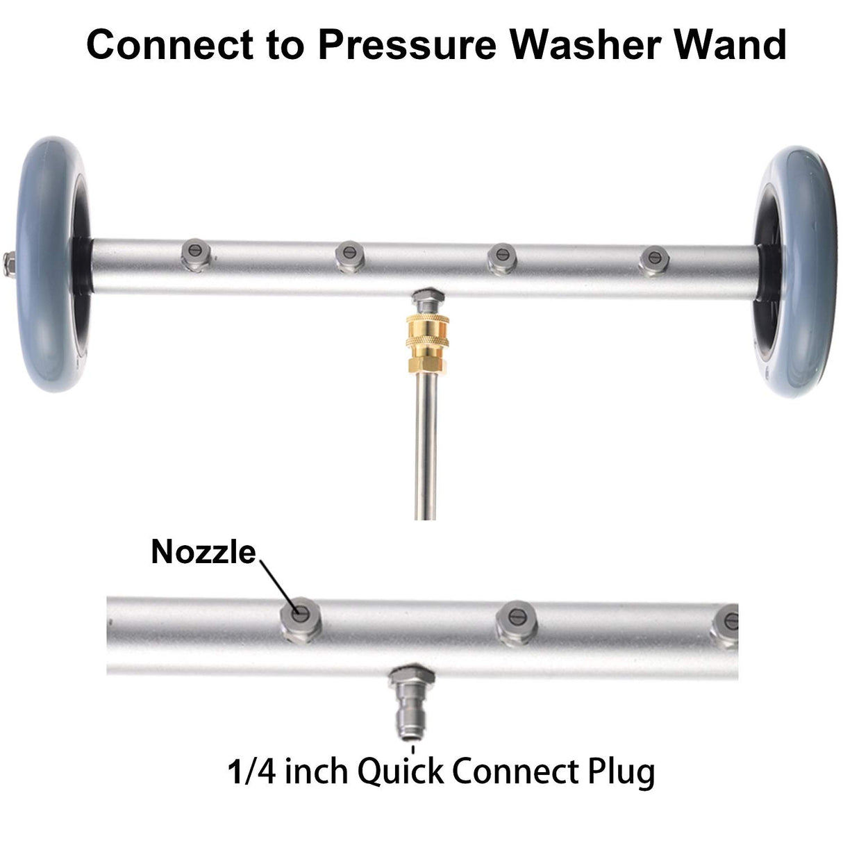 RIDGE WASHER Pressure Washer Undercarriage Cleaner, 16 Inch Undercarriage Washer, Pressure Washer Under Car Cleaner with Straight Extension Wand, 4000 PSI RIDGE WASHER