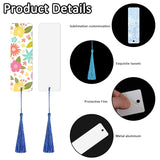 ASUNFO 50 Pcs Sublimation Bookmark Double Sided Blank Bulk Heat Transfer DIY Bookmarks with Tassels for Crafts ASUNFO