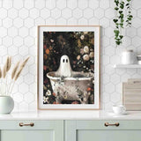 DYAIANGMU Halloween Paint by Numbers Kit for Adults Beginner,Ghost Flower Paint by Number Kits on Canvas for Adults Beginner,Digital Oil Painting Kits for Home Wall Decor 19.6X15.7 Inch (with Frame) DYAIANGMU