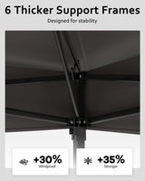 Garveelife 11x11 Pop Up Gazebo Tent with Mosquito Netting, Outdoor Canopy Shelter Easy Setup, Water & UV Resistant - Khaki Garveelife