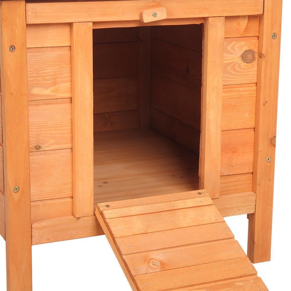 20" Wood Bunny Cage Rabbit Hutch Chicken Coop Pet House for Small AnimalsQ