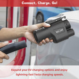 BELZAR Tesla Supercharger NACS to CCS Adapter - Max 500A / 1,000V, 250KW Fast Charging at Tesla Superchargers with NACS DC Adapter, Fit for Rivian Ford GM Volvo and Polestar EVs (CCS1 Port) BELZAR