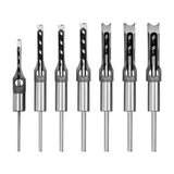 HSOKEW Woodworking Square Hole Drill Bits, Wood Mortising Chisel Set Wood Square Hole Mortising Chisel Drill Bit for Mortising Machines (1/4, 5/16, 3/8, 1/2, 9/16, 5/8, 3/4) HSOKEW