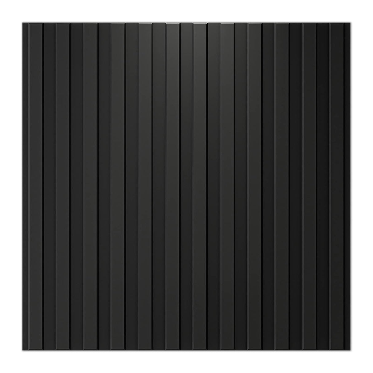 Art3d Slat Wall Panel, 3D Fluted Textured Panel 12-Tile 19.7 x 19.7in. - Black Art3d