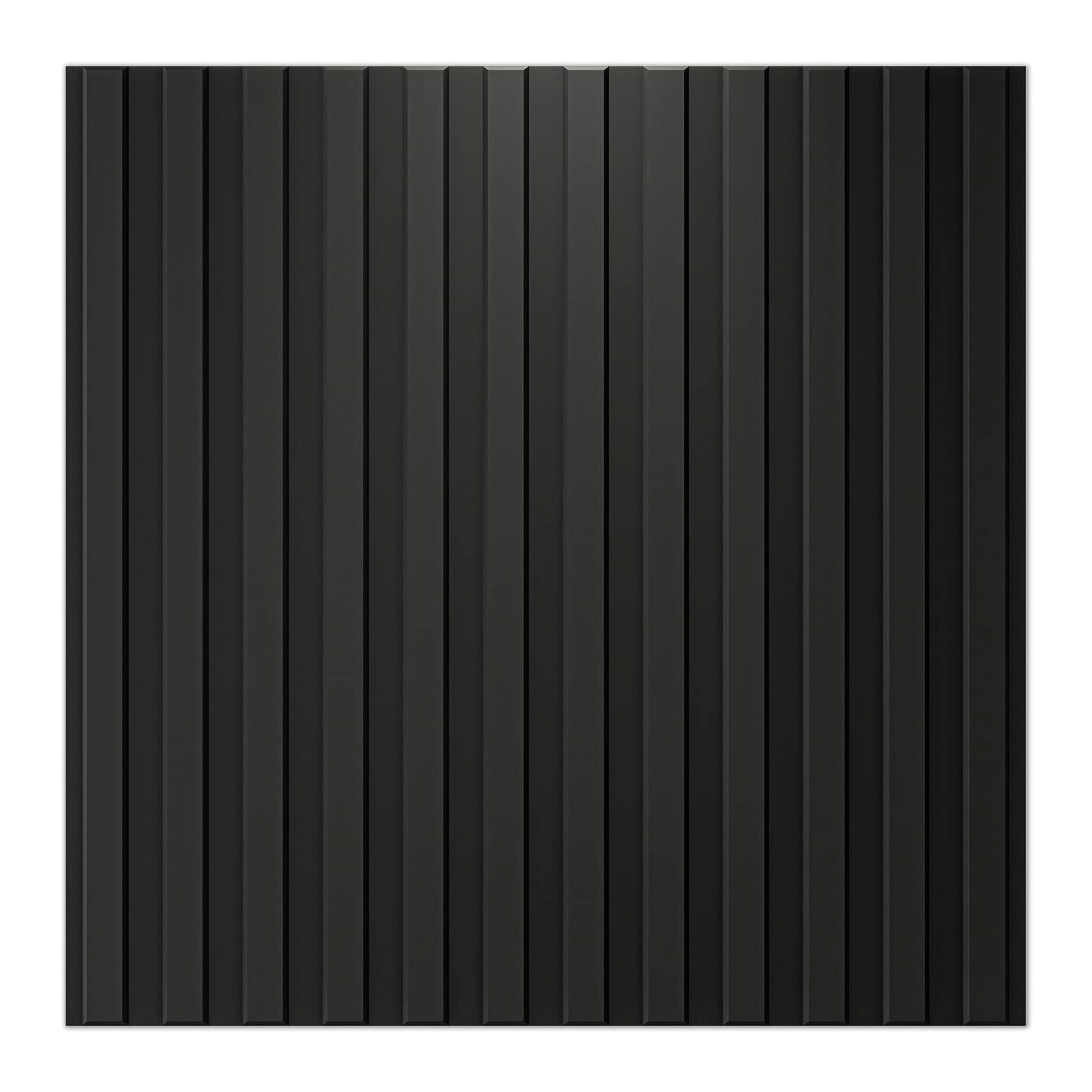 Art3d Slat Wall Panel, 3D Fluted Textured Panel 12-Tile 19.7 x 19.7in. - Black - WoodArtSupply