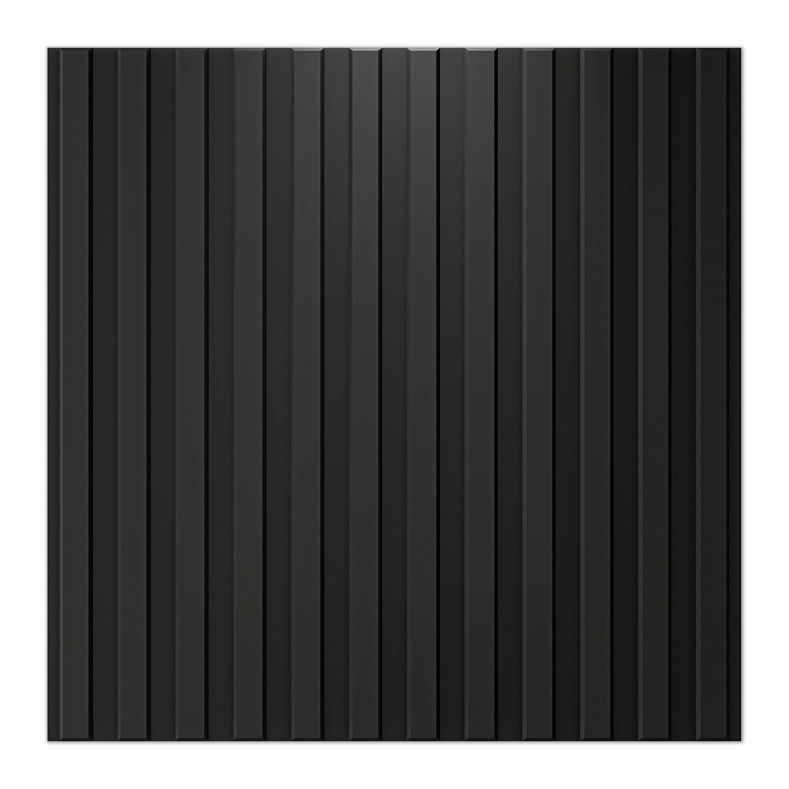 Art3d Slat Wall Panel, 3D Fluted Textured Panel 12-Tile 19.7 x 19.7in. - Black - WoodArtSupply