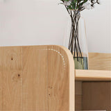 NIUYAO Children's Bookshelf Natural Finish Simplistic Standard Storage Cabinet Vertical Display Shelves FreestandingScratch-Repellent Bookcase Units for Study Office Pantry -39.5" L x 9.5" W x 47" H NIUYAO