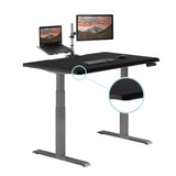 Vari ComfortEdge 48x30 Inches Black Standing Desk- Electric Adjustable Height Desk- Sloped Front Edge Ergonomic Gaming Table- Easy Assembly, Stable T-Style Legs- Varidesk- 2 Packages Vari