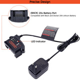 Tulepowceeng LCS1620B Charger Compatible with Black and Decker 20V 12V Max Lithium Battery LBXR20 LBX4020 LBX20 LBXR2020 Replacement for Black and Decker 20v Lithium Battery Charger LCS1620 BDCAC202B Tulepowceeng