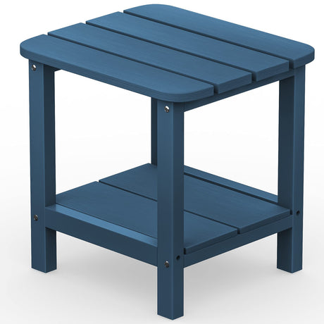 SERWALL Adirondack Table Outdoor Side Table- Blue SERWALL