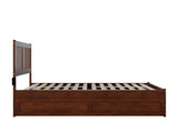 AFI, Tahoe Queen Platform Bed with Matching Footboard, Twin XL Trundle, Walnut AFI