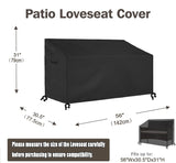 SIRUITON Patio Furniture Covers, Outdoor Furniture Cover Waterproof 4-Piece, Patio Furniture Set Covers, Heavy Duty Durable and Water Resistant Fabric, Fit for Chairs, Couch, Coffee Table, Black SIRUITON