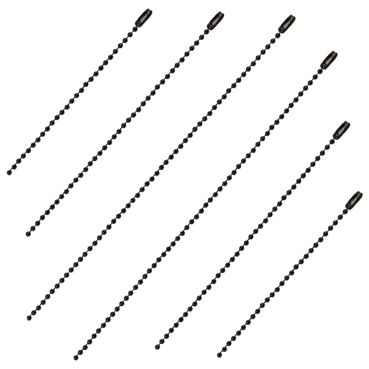 Blue Donuts Ceiling Fan Pull Chain Extender 3.2mm Diameter Black Chain Extension, Pack of 6 â€“ Two 12 Inch, Two 24 Inch, Two 36 Inch, Metal Blue Donuts