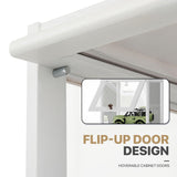 MoNiBloom 68" Tall Slim Narrow Clear Acrylic Door Curio Cabinet Display Case with Corner Shelves, White MoNiBloom