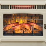 duraflame Freestanding Electric Fireplace Stove Heater with 3D Flame Effect for 1,000 Sq. Ft. Room, Cream Duraflame