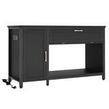 Bestier 55-75 Gallon Fish Tank Stand with Power Outlet & LED Light, 49"x19" Heavy-Duty Metal Aquarium Stand with Cabinet & Drawer for Accessories Storage, Suit for Reptile/Turtle Terrarium Bestier