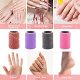 Rolybag Sanding Bands for Nail Drill Nail Sanding Bands Professional Sanding bit Nails 240 Pieces 4 Color Coarse Fine Grit Efile Sand Set 80#120#180#240# 2 Pieces Nail Drill Bits Rolybag