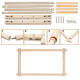 Lampstop Needlepoint Embroidery Tapestry Scroll Frame, Beech Wood Frames for Cross Stitch Quilting Hoop Stand Stitching Frame for Sewing (21"x12") Lampstop