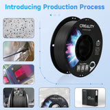 Creality ABS Filament 1.75mm, 3D Printer Filament, No-Tangling, Strong Bonding and Overhang Performance Dimensional Accuracy +/-0.02mm, 2.2lbs/Spool Creality