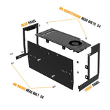 3mirrors Center Console Safe Gun Safe Box with Springs Hinge Compatible with 2021-2024 Ford F150, 2022-2023 F150 Lightning 3mirrors