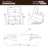 DYNOX 400 LBS Big Tall Man Large-Wide Power Dual Motor Lift Recliners Chairs for Elderly, Lay Flat Lift Chair with Infinite Positions, Heat & Massage, Extended Footrest (9298L,Faux Leather,Brown) DYNOX
