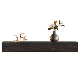 CuisinSmart 60 inches Wood Fireplace Mantel for Farmhouse,Floating Shelves for Place Art Photo,Rustic Natural Wood Mantle for Over Fireplace 60 x 9 x 6 inches Dark Woodgrain CuisinSmart