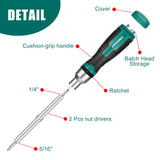 HYCHIKA Screwdriver Set 16-in-1 Ratcheting Screwdriver, Screw Driver Multi Bit All in One with Phillips, Slotted, Torx, Square, Hex bit and Double End Nut Driver HYCHIKA BETTER TOOLS FOR BETTER LIFE