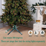 ETONART 360-Degree Rotating Christmas Tree Stand Iron Feet Can Be Folded to Support 7.5 Feet, 100 Pound Artificial Christmas Tree Suitable for Christmas Tree Support ETONART
