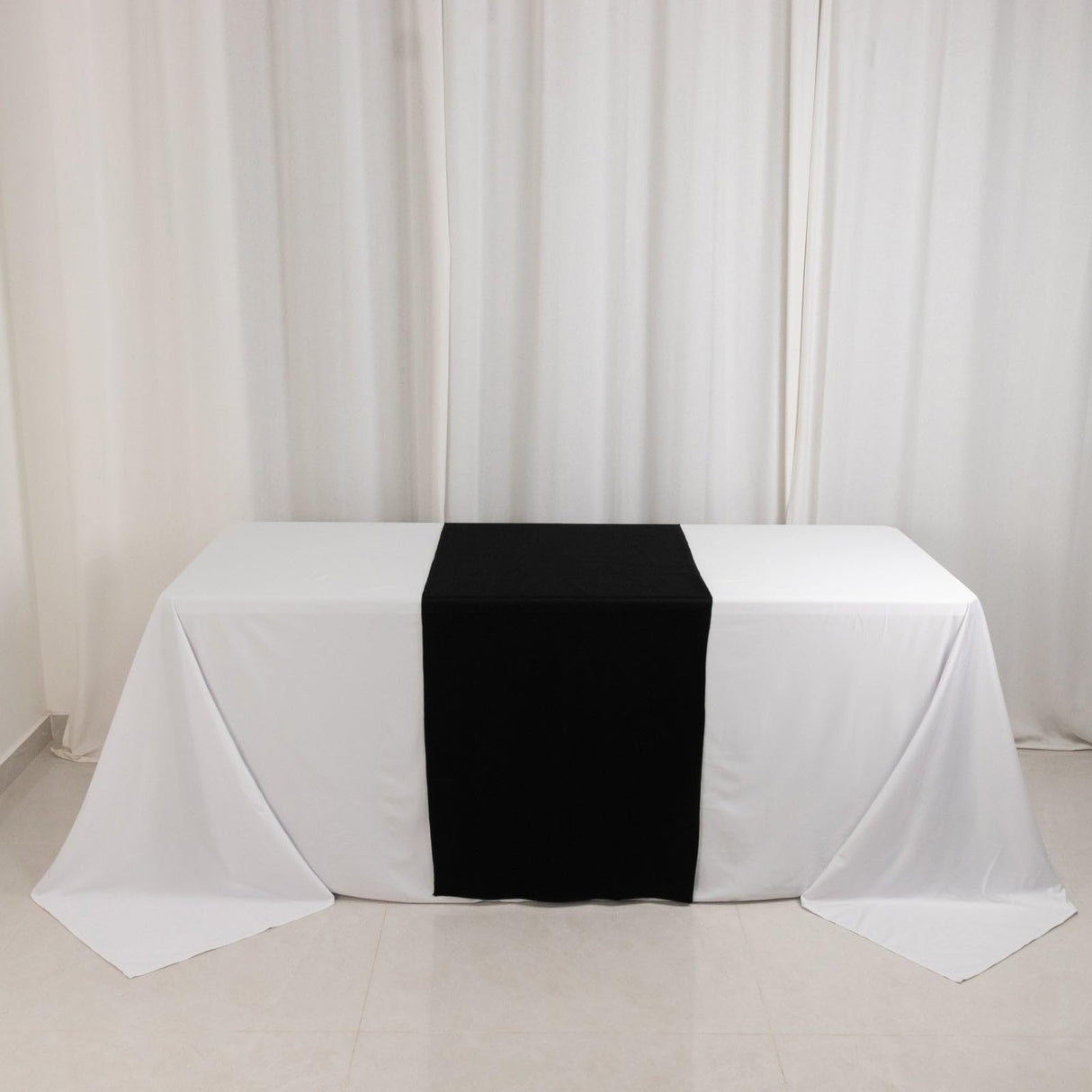 Efavormart Black Wide Premium Polyester Table Runner, Printable Sublimation Blank Banner - 24"x72" Efavormart.com