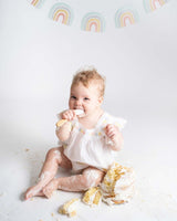 Avanchy Baby Spoons 5 Bamboo and Silicone Set, Self Feeding Food Utensils, 4 Months Baby Led Weaning, 5 Pack W/Blue Avanchy