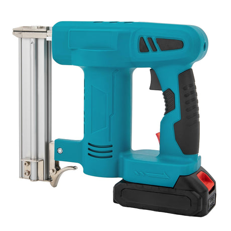2-in-1 Nail Gun, Nail Gun with 20V 1.5Ah Battery & Charger, Electric Nail Gun with 1000Pcs Staples and Nails, for Home Improvement & Woodworking (Blue) TFCFL