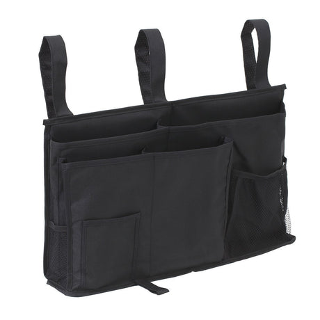 Large Pocket Bedside, Hanging Storage Organizer 8 Pockets for Books,Phones,Tablets,Accessory and TV Remote - Best for Headboards,Bed Rails,Dorm Rooms,Bunk Beds,Apartments,Bathrooms & Travel(Black) VousNous