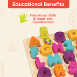 B. toys- Alpha B. Tical– Wooden Alphabet Puzzle – 26 Letter Pieces – Chunky Wooden Puzzle – Educational Toys for Toddlers, Kids – 18 Months + B. toys