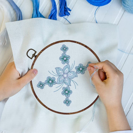 5 Pieces 8 inch Round Embroidery Hoops, Imitated Wood Plastic Display Frame for Cross Stitch Embroidery Round Hoops Arts Decoration guofa