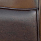 Pemberly Row Wood Dining Room Arm Chairs, Upholstered Faux Leather Seat and Back, Brown Cherry, Set of 2 Pemberly Row